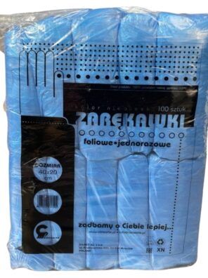 zarękawki foliowe, rękawki ochronne, zarękawki jednorazowe, rękawki foliowe 40 cm, foliowe zarękawki, zarękawki z ściągaczem, rękawki z folii LDPE, niebieskie zarękawki, zarękawki do pracy, zarękawki do kuchni, zarękawki do przemysłu spożywczego, zarękawki do medycyny, zarękawki do laboratorium, zarękawki do SPA, zarękawki do kosmetyki, zarękawki do fryzjerstwa, zarękawki do hotelu, zarękawki do gastronomii, zarękawki do czyszczenia, zarękawki do ochrony odzieży