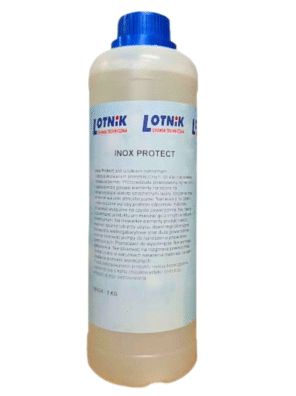 stal nierdzewna, ochrona metalu, preparat antykorozyjny, INOX PROTECT, środek do stali, zabezpieczenie przed korozją, konserwacja stali, czyszczenie i ochrona stali, preparat ochronny do metalu, preparat do konserwacji, środek zabezpieczający stal, antykorozja, przemysł metalowy, pielęgnacja powierzchni stalowych, ochrona konstrukcji stalowych, preparat techniczny, produkt przemysłowy, środek do stali nierdzewnej, preparat do stali nierdzewnej, Lotnik