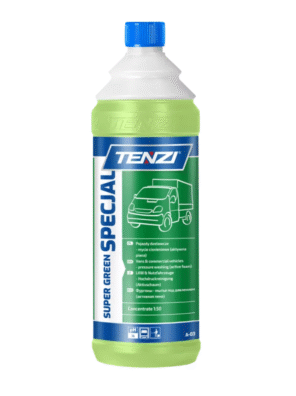 Super Green Specjal, TENZI, aktywna piana, mycie ciężarówek, mycie autobusów, mycie maszyn, mycie pojazdów, koncentrat do mycia pojazdów, mycie silników, czyszczenie podwozia, usuwanie oleju, usuwanie błota, usuwanie pyłu, profesjonalna chemia, środki czystości, flotowe mycie pojazdów, mycie pojazdów ciężkich, mycie samochodów terenowych, szybkie mycie pojazdów, pielęgnacja karoserii