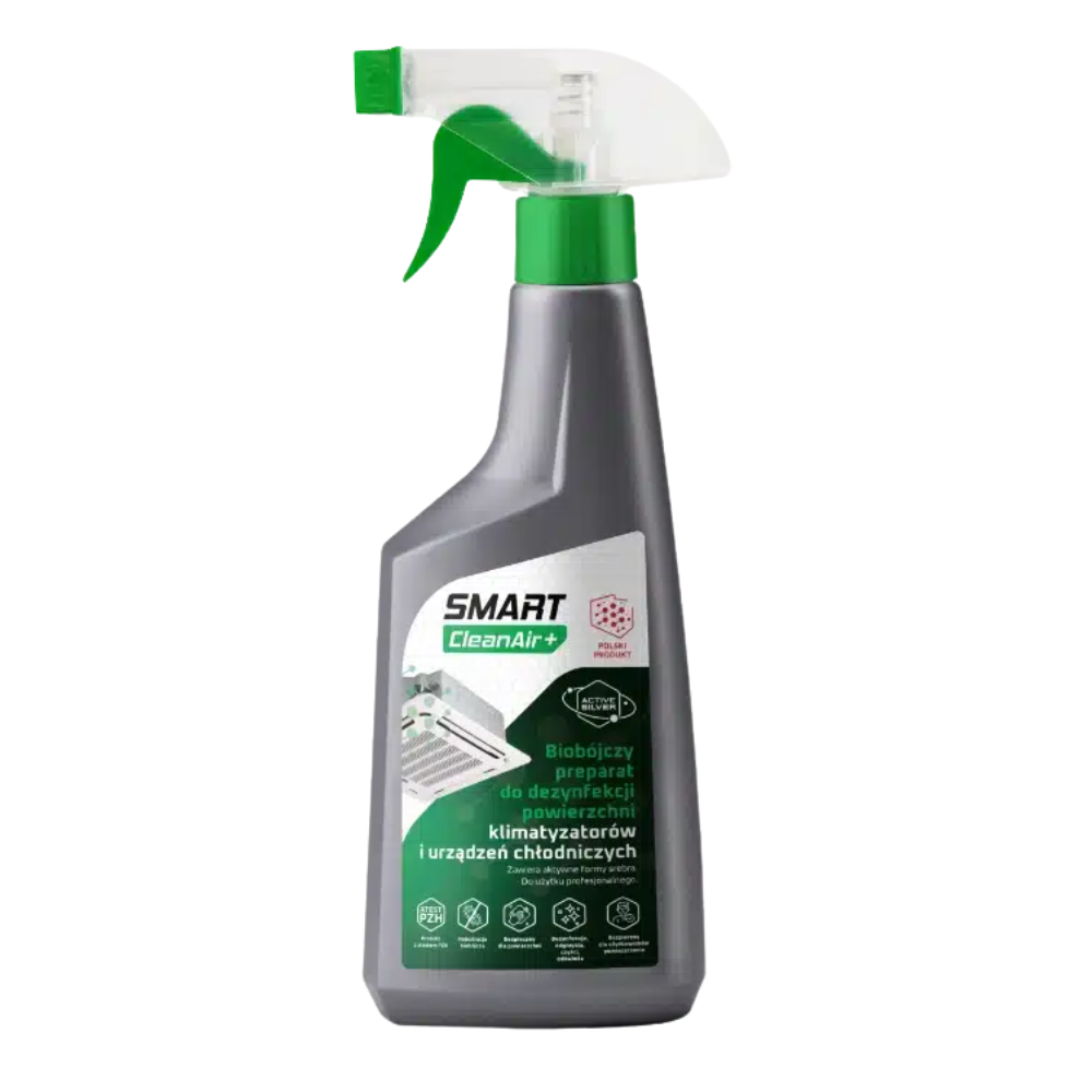 Smart CleanAir, Smart CleanAir Home, Smart CleanAir Auto, Smart CleanAir HVAC, klimatyzacja, dezynfekcja klimatyzacji, czyszczenie klimatyzacji, odgrzybianie klimatyzacji, HVAC, wentylacja, klimatyzacja domowa, klimatyzacja samochodowa, preparat do klimatyzacji, środek do klimatyzacji, dezynfekcja wentylacji, czyszczenie wentylacji, usuwanie bakterii, usuwanie grzybów, neutralizacja zapachów, higiena powietrza, aktywne srebro, preparat biobójczy, serwis klimatyzacji, czyszczenie parownika, oczyszczanie powietrza, świeże powietrze
