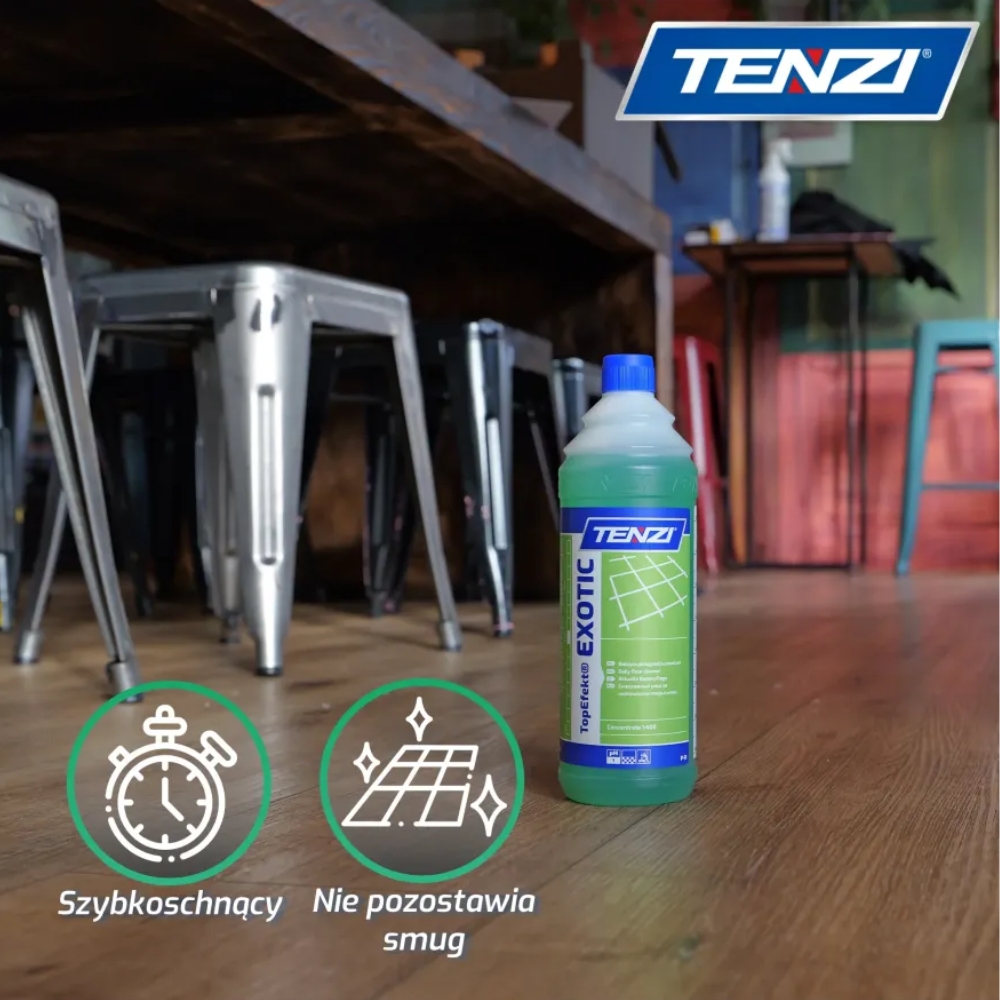 TopEfekt Exotic 5L, TENZI TopEfekt Exotic, płyn do mycia podłóg, płyn do mycia posadzek, środek do mycia podłóg, koncentrat do podłóg, płyn do pielęgnacji posadzek, środek do pielęgnacji podłóg, profesjonalny płyn do podłóg, płyn do podłóg TENZI, środek czyszczący TENZI, mycie posadzek, pielęgnacja posadzek, płyn do podłóg 5L, koncentrat do mycia podłóg, płyn do czyszczenia podłóg, środek do czyszczenia posadzek, płyn o zapachu egzotycznym, płyn do podłóg egzotyczny, profesjonalne środki czystości