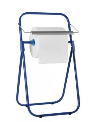 Stojak na ręczniki, metalowy, podłogowy, w kolorze niebieskim, z ostrzem DK015N