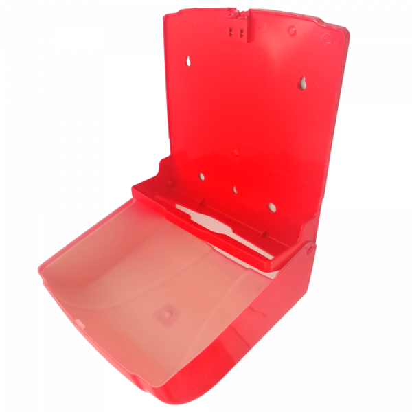Czerwony podajnik do ręczników składanych ZZ DeKa, nowoczesny ABS