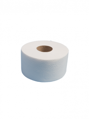 Miękki i delikatny papier toaletowy do podajnika Jumbo. Wykonany ze 100% celulozy. Ekonomiczne opakowanie 12 dużych rolek po 100 metrów każda