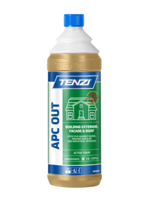 apc out tenzi, tenzi apc out, środek do mycia elewacji, preparat do czyszczenia fasad, chemia do mycia dachów, środek do kostki brukowej, czyszczenie powierzchni zewnętrznych, profesjonalna chemia czyszcząca, koncentrat czyszczący, środek do usuwania zabrudzeń atmosferycznych, mycie elewacji budynków, czyszczenie tarasów i chodników, środek do mycia sidingu, chemia budowlana tenzi, preparat alkaliczny do mycia, czyszczenie dachów i fasad, środek do usuwania sadzy, środek do zabrudzeń organicznych, mycie powierzchni przemysłowych, profesjonalne środki czystości