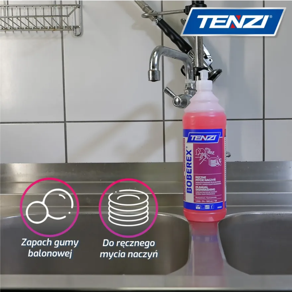 boberex tenzi, tenzi boberex 1l, płyn do ręcznego mycia naczyń, koncentrat do mycia naczyń, profesjonalna chemia gastronomiczna, środki do mycia naczyń horeca, odtłuszczanie naczyń kuchennych, mycie naczyń gastronomia, płyn do naczyń bez smug, chemia profesjonalna tenzi, środek do naczyń gastronomicznych, usuwanie tłuszczu z naczyń, płyn do mycia szkła i porcelany, mycie naczyń stal nierdzewna, preparat do kuchni profesjonalnej, koncentrat do zmywania naczyń, płyn do naczyń biuro, środki czystości kuchnia, chemia do gastronomii, płyn do naczyń tenzi