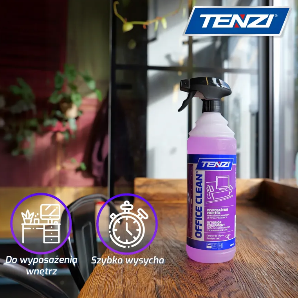 office clean tenzi, tenzi office clean, płyn do czyszczenia biura, środek do mebli biurowych, czyszczenie mebli, pielęgnacja mebli, płyn do wnętrz, środek czyszczący biuro, czyszczenie blatów, czyszczenie laminatu, czyszczenie plastiku, czyszczenie szkła, preparat do biura, chemia profesjonalna tenzi, środki czystości biurowe, czyszczenie powierzchni gładkich, płyn bez smug, gotowy do użycia, neutralny środek czyszczący, profesjonalna chemia do biur