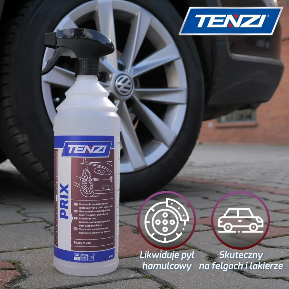 tenzi prix gt, prix gt 1l, tenzi prix gt 1l, usuwanie pyłu hamulcowego, deironizer samochodowy, usuwanie zanieczyszczeń metalicznych, czyszczenie felg aluminiowych, środek do felg tenzi, krwawiące felgi, czyszczenie lakieru samochodowego, detailing samochodowy, chemia samochodowa tenzi, preparat do metalu na lakierze, mycie felg bez szorowania, neutralne pH felgi