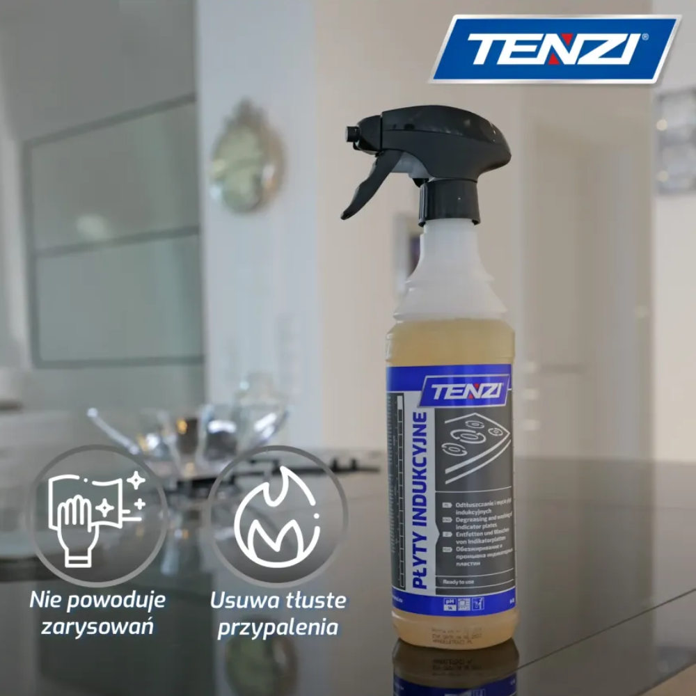 płyn do czyszczenia płyt indukcyjnych, środek do czyszczenia płyt elektrycznych, Tenzi Płyty indukcyjne 0,6L, czyszczenie kuchni, odtłuszczanie powierzchni grzewczych, usuwanie przypaleń, preparat do szkła i ceramiki, bezpieczny do powierzchni szklanych, płyn do kuchni domowej i gastronomicznej, usuwanie tłustych zabrudzeń, profesjonalny środek czyszczący, gotowy do użycia preparat, czyszczenie płyty ceramicznej, pielęgnacja sprzętu kuchennego, płyn do czyszczenia AGD, odświeżanie powierzchni kuchennych, uniwersalny płyn do czyszczenia, czyszczenie płyt bez smug, chemia profesjonalna Tenzi, preparat do codziennego utrzymania czystości