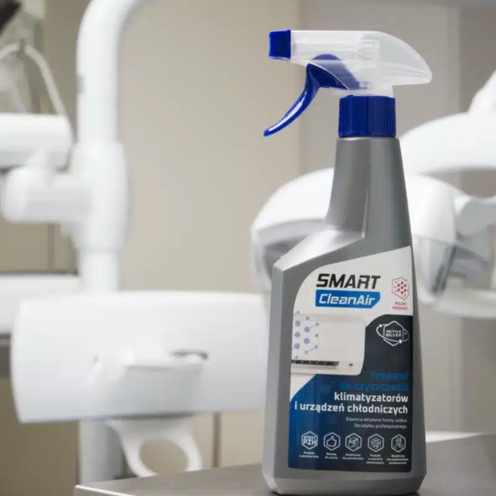 Smart CleanAir, Smart CleanAir 5L, preparat do czyszczenia klimatyzacji, czyszczenie klimatyzatorów, środek do HVAC, czyszczenie urządzeń chłodniczych, higiena klimatyzacji, odświeżanie wentylacji, czyszczenie wymienników ciepła, czyszczenie parownika, czyszczenie skraplacza, czyszczenie kanałów wentylacyjnych, profesjonalna chemia HVAC, serwis klimatyzacji, konserwacja systemów wentylacyjnych