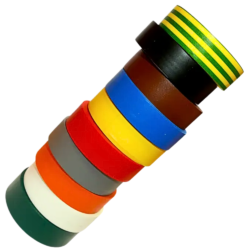 Taśma izolacyjna Scapa 2702 z folii PCV, gr. 0,13mm, szer.15mm, dł.10m, klej kauczukowy, wielokolorowy zestaw 10 rolek, Intra.